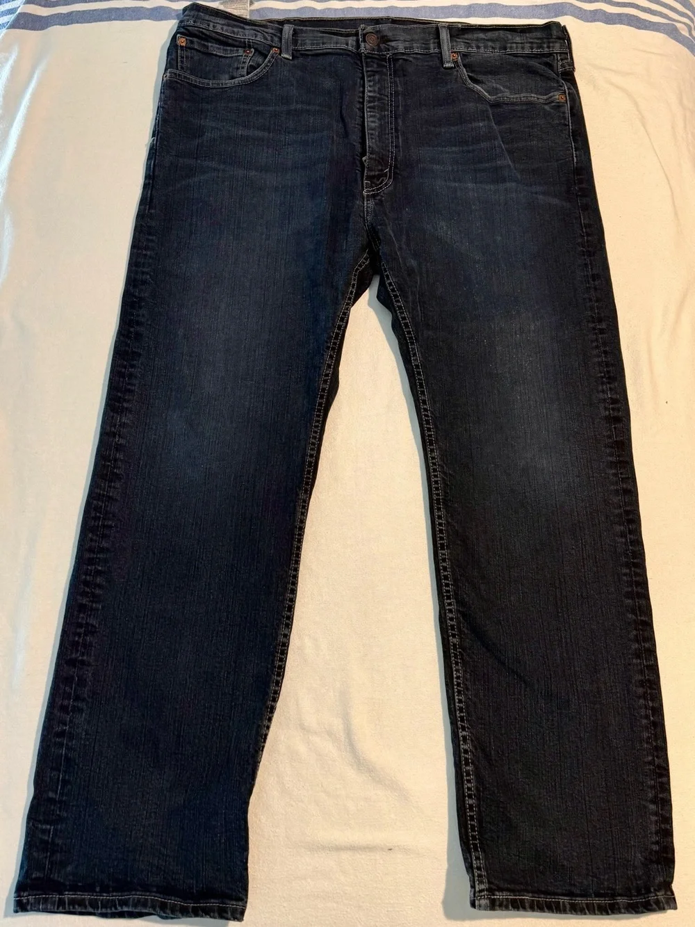 Levi's Men's Straight Jeans in Dark Gray-Blue
